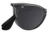 Foldies Polarized Milanos | Clear Dark Gray / Black
