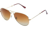 Foldies Gold with Polarized Gradient Brown Lens Folding Aviators | Gold / Gradient Brown