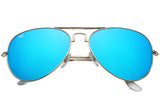 Foldies Gold with Polarized Blue Mirror Lens Folding Aviators | Gold / Blue Mirror