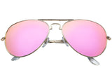 Foldies Gold with Polarized Pink Mirror Lens Folding Aviators | Gold / Pink Mirror