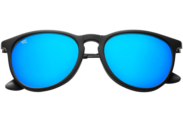 Foldies Folding Milanos | Matte Black / Mirror Blue