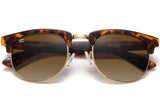 Foldies Tortoise Shell with Polarized Black Lens Folding Browlines | Tortoise Shell / Gradient Brown Lens