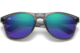 Foldies Smoke Gray Remix with Polarized Lens | Clear Gray x Green Mirror