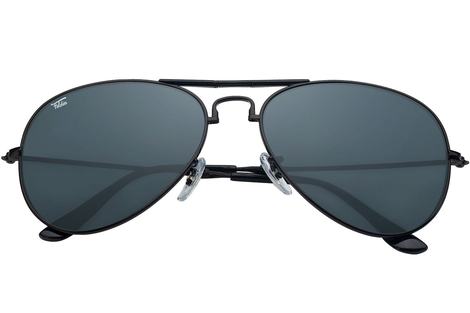 folding goggles Foldies Polarized Folding Aviator Sunglasses Silver / Black