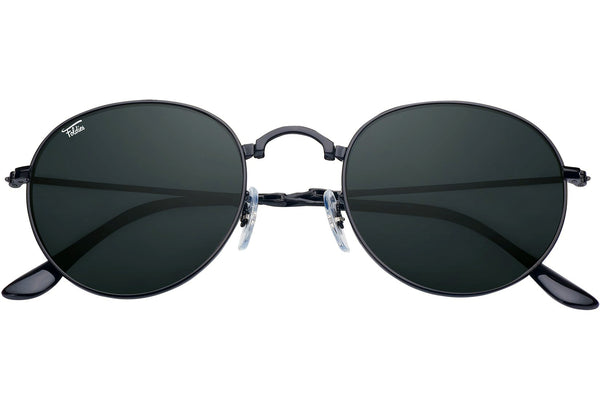 Foldies Black with Polarized Black Lens Folding Rounds | Black / Black Lens