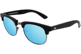 Foldies Matte Black with Polarized Blue Mirror Lens Folding Browlines | Matte Black / Blue Mirror Lens