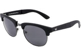 Foldies Matte Black with Polarized Black Lens Folding Browlines | Matte Black / Black Lens