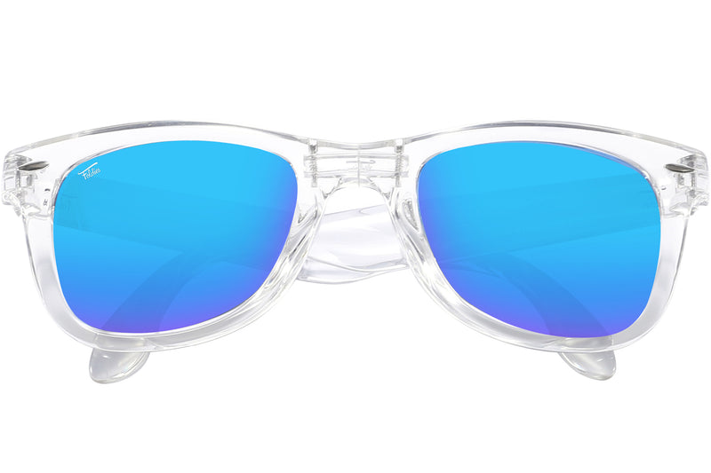 Foldies Clear with Polarized Blue Mirror Lens Folding Classics | Clear / Blue Mirror