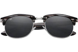 Foldies Clear Gray with Polarized Black Lens Folding Browlines | Clear Gray / Black Lens