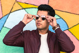 Foldies Gold with Polarized Copper Mirror Lens Folding Rounds | Gold / Copper Mirror Lens