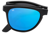 Foldies Matte Black Remix with Polarized Lens | Matte Black x Blue Mirror