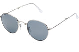 Foldies Silver with Polarized Black Lens Folding Rounds | Silver / Black Lens