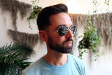 Foldies Silver with Polarized Black Lens Folding Aviators | Silver / Black
