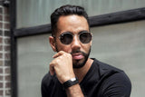 Foldies Silver with Polarized Black Lens Folding Rounds | Silver / Black Lens