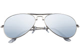 Foldies Silver with Polarized Silver Mirror Lens Folding Aviators | Silver / Silver Mirror